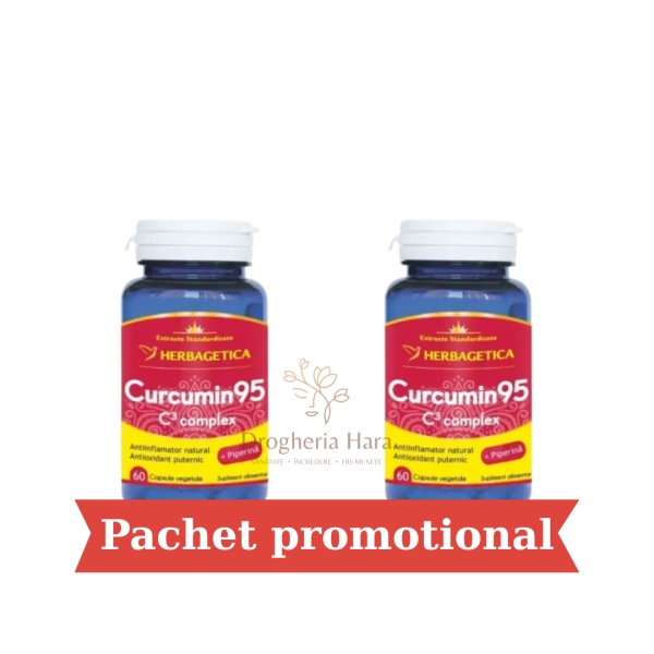 Curcumin 95 C3 Complex, 60 + 60 capsule, Herbagetica