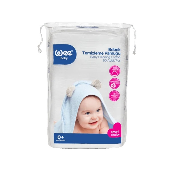 Dischete de curatare pentru bebelusi, cod 321, 60 bucati, Wee Baby
