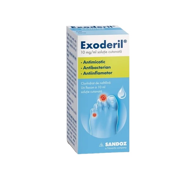 Exoderil 10mg/ml solutie cutanata, 10ml, Sandoz