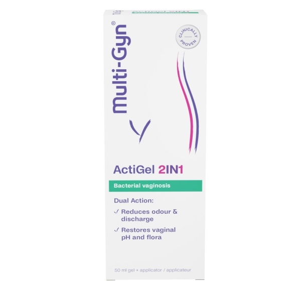 Gel pentru tratarea si ameliorarea vaginozei Actigel 2 in 1 Multi-Gyn, 50 ml, Bioclin