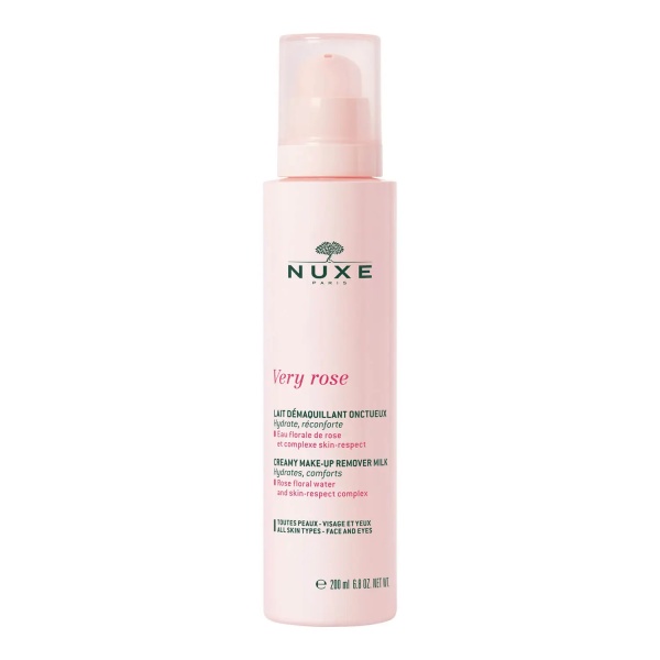 Lapte demachiant cremos pentru fata si ochi Very Rose, 200ml, NUXE