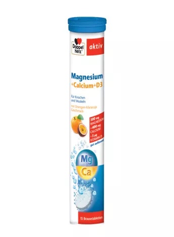 Magneziu + Calciu + D3, 15 comprimate efervescente, Doppelherz