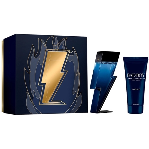Set Bad Boy Cobalt, Apa de toaleta 100 ml si Gel de dus 100 ml, Carolina Herrera