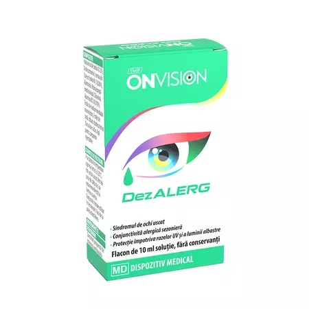 Solutie oftalmica pentru ochi uscati Onvision Dezalerg, 10 ml, Sun Wave Pharma