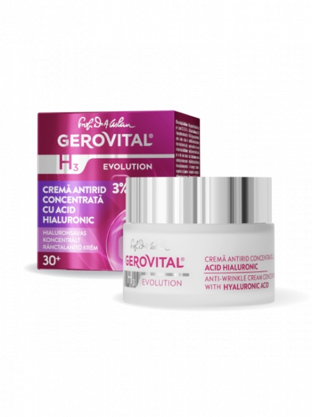 Crema antirid cu acid hialuronic Gerovital H3 Evolution, 50ml, Farmec