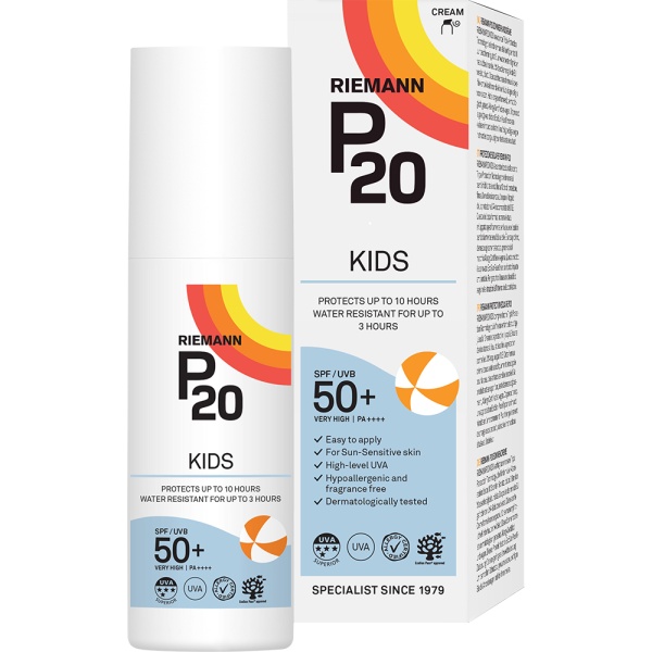 Crema de fata si corp cu factor de protectie SPF 50+ Kids P20, 100 ml, Riemann