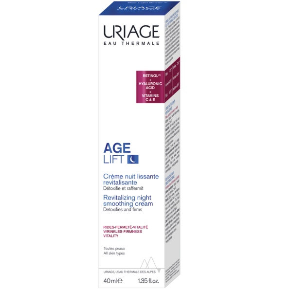 Crema detox revitalizanta de noapte Age Lift, 40ml, Uriage