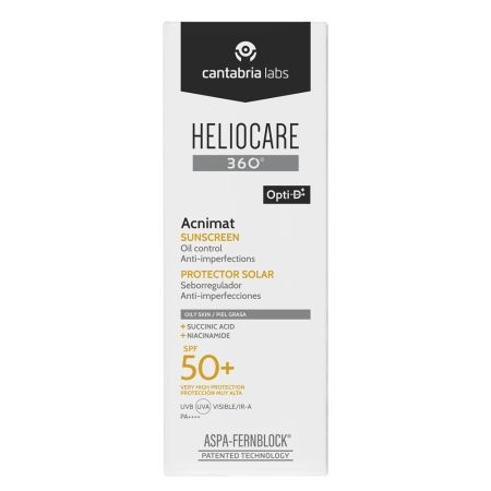 Crema pentru protectie solara cu SPF 50+ Heliocare 360 Acnimat, 50 ml, Cantabria Labs