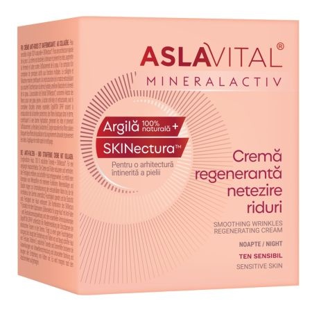 Crema regeneranta pentru netezirea ridurilor Mineralactiv, 50 ml, Aslavital