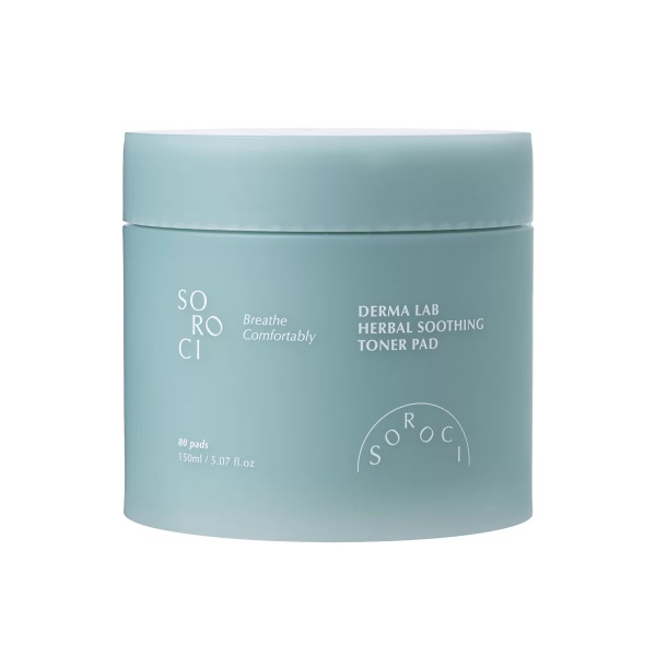 Dischete îmbibate cu toner calmant, Derma Lab Herbal, 80 bucati/150ml, Soroci