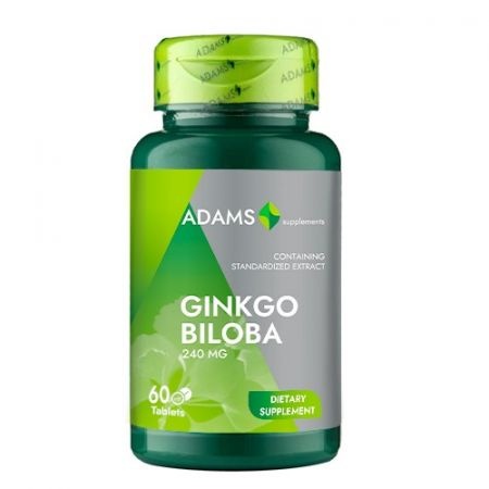 Ginkgo Biloba, 60 tablete, Adams