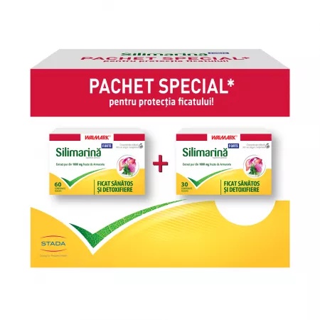 Pachet Silimarina Forte, 60 + 30 comprimate, Walmark