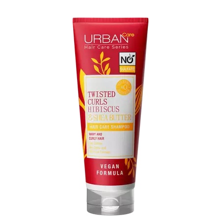 Sampon pentru parul cret cu Hibiscus si unt de Shea, 250 ml, Urban Care