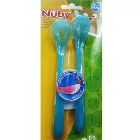 Set 2 Lingurițe Termosensibile Hot Safe +3 luni, Nuby