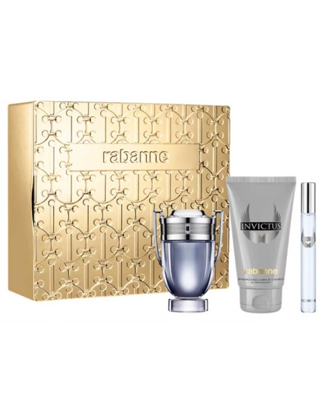 Set Paco Rabanne Invictus Apa de toaleta 50 ml + Gel de duș 100 ml + Apa de toaleta 10 ml, Rabanne