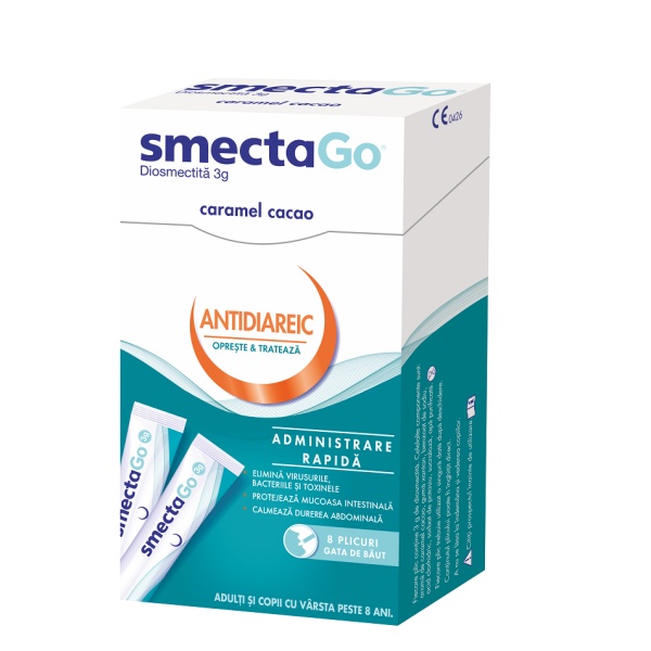 Smecta Go, 8 plicuri, Ipsen