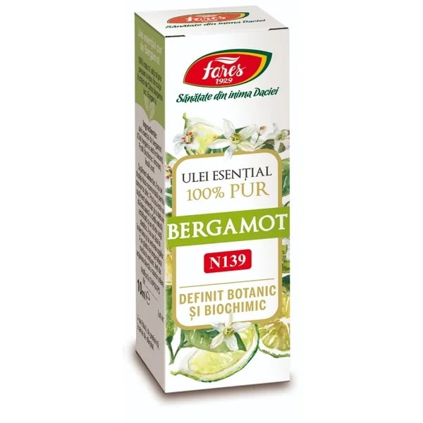 Ulei esențial de bergamot N159, 10 ml, Fares