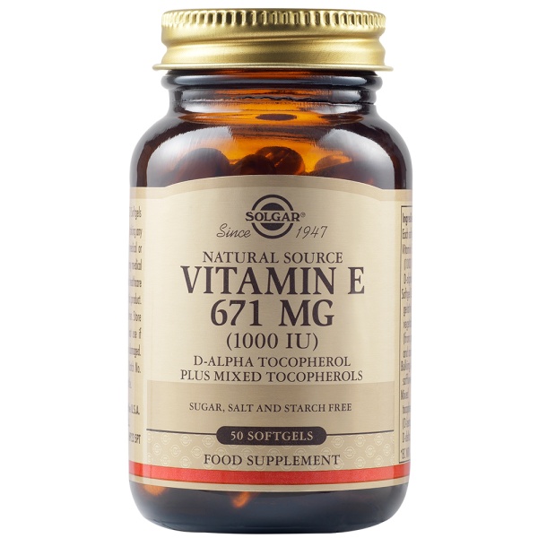 Vitamina E 671mg 1000 UI, 50 capsule, Solgar