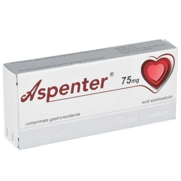 Aspenter 75mg, 28 comprimate, Terapia