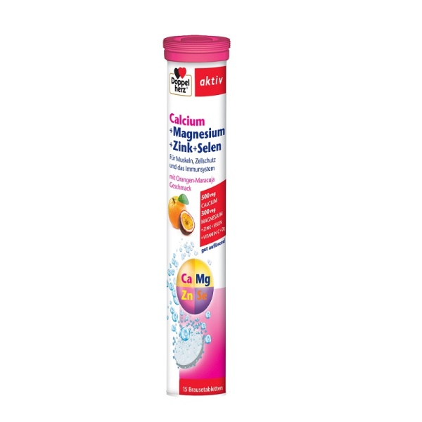 Calciu + Magneziu + Zinc + Seleniu, 15 comprimate efervescente, Doppelherz