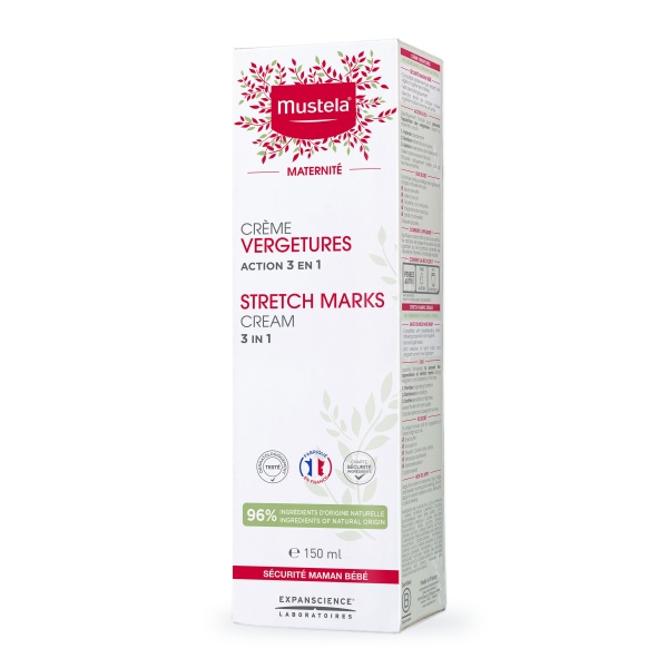 Crema antivergeturi cu actiune 3 in 1 Maternite, 250 ml, Mustela