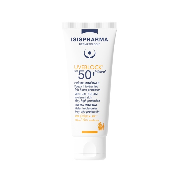 Crema cu protectie solara UVEBLOCK SPF 50+ Mineral, 40 ml, IsisPharma