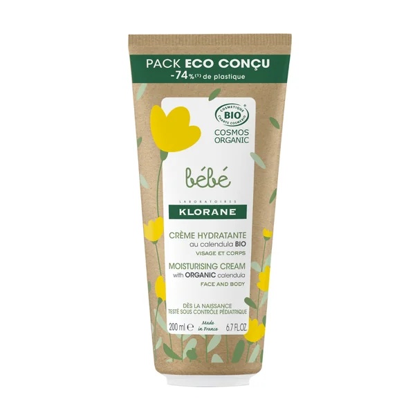 Crema hidratanta pentru fata si corp bebe, 200ml, Klorane Bebe