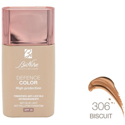 Fond de ten protectie impotriva luminii albastre - poluare Defence Color High Protection, 305 miel, 30 ml, Bionike