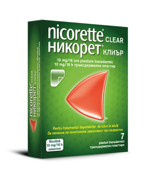 Nicorette® Clear 10mg/16h plasture transdermic, 7 plasturi, Kenvue