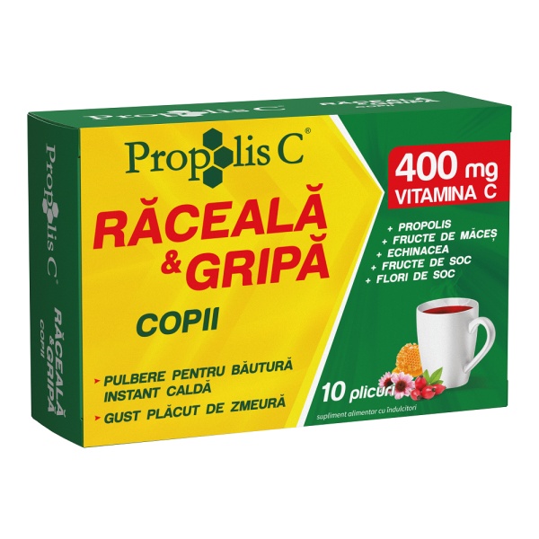 Propolis C raceala si gripa pentru copii, 10 plicuri, Fiterman