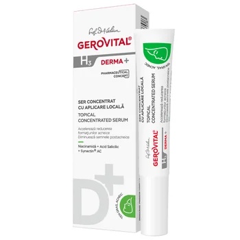 Ser concentrat cu aplicare locala H3 Derma+, 15ml, Gerovital