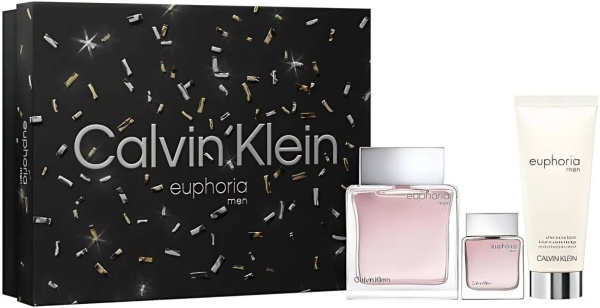 Set Euphoria Men Apa de toaleta 100 ml + Mini EDT 15 ml + After Shave Balm 100 ml, Calvin Klein