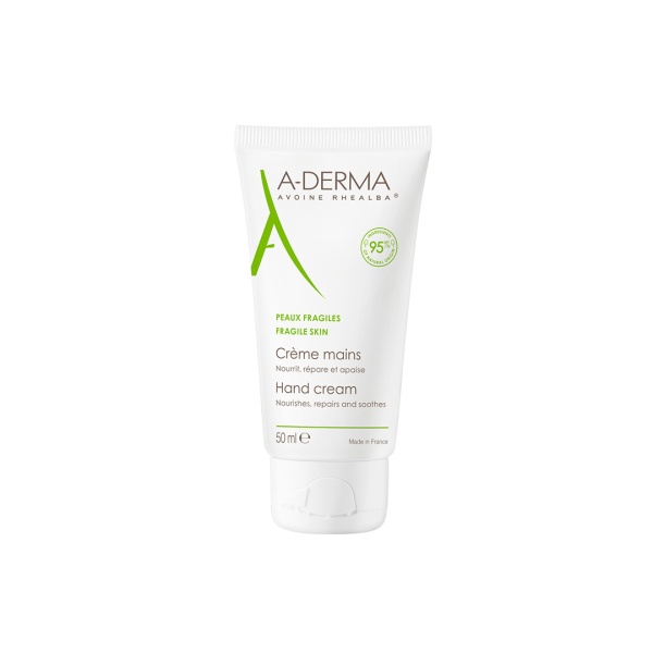 Crema de maini intens reparatoare cu lapte de ovaz, 50ml, A-Derma