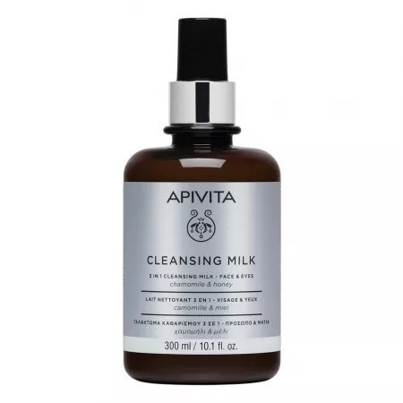 Lapte demachiant 3 in 1, 300 ml, Apivita