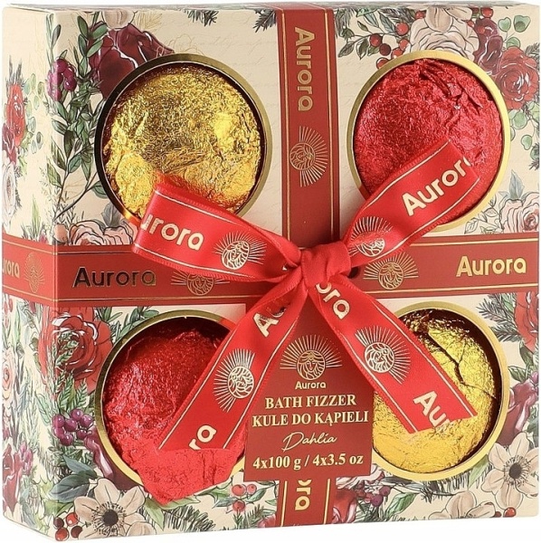 Pachet Bombe de baie Dahlia, 4 bucati x 100g, Aurora