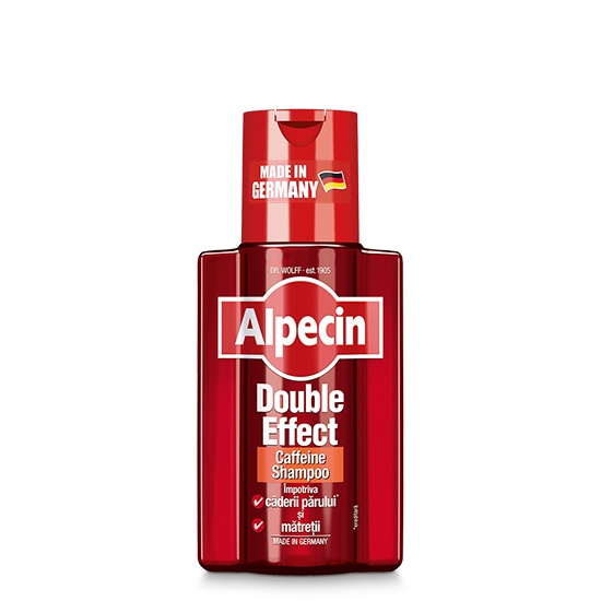 Sampon impotriva caderii parului si a matretii Double Effect Caffeine, 200 ml, Alpecin