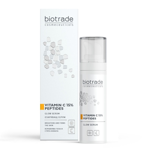 Ser iluminator cu vitamina C 15% si peptide Pure Skin, 30ml, Biotrade
