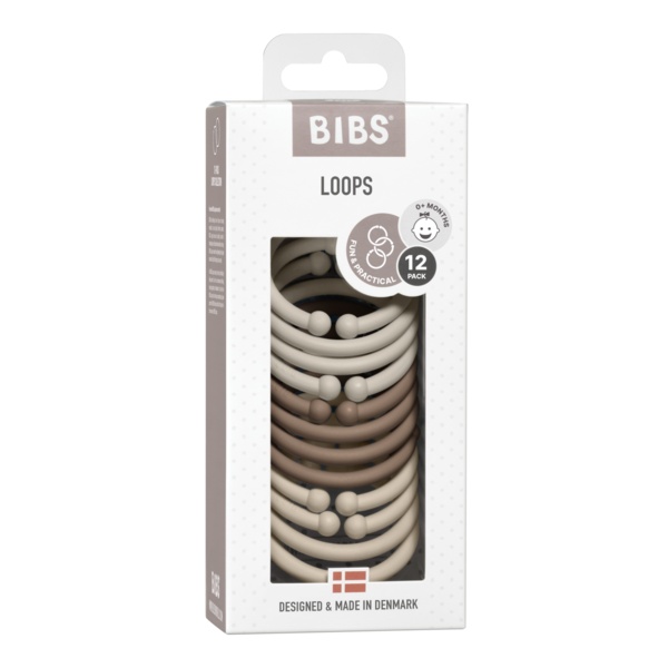Set 12 inele multifuctionale, +0 luni, Sand - Dark Oak - Vanila, Bibs
