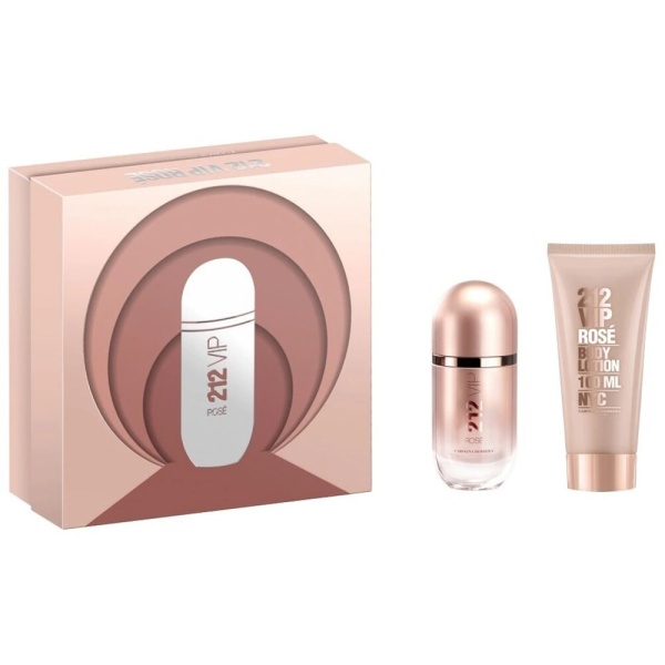 Set 212 VIP Rose: Apa de parfum, 50 ml + Lotiune de corp 75 ml, Carolina Herrera