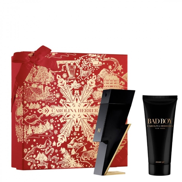 Set Bad Boy Apa de toaleta 100 ml + Gel de dus 100 ml, Carolina Herrera
