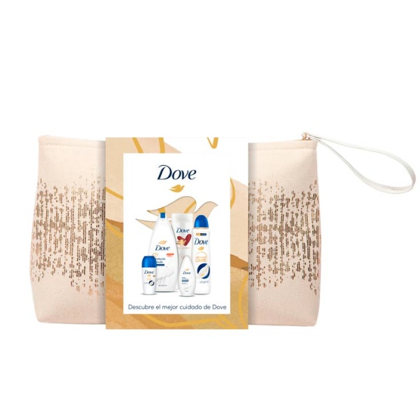 Set Cadou Dove Ingrijire Completa pentru Femei 6 piese – Gel de Dus, Lotiune, Antiperspirant Spray si Roll-On + Neceser