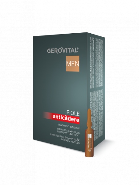 Tratament intensiv anticadere Gerovital Men, 10 fiole, Farmec