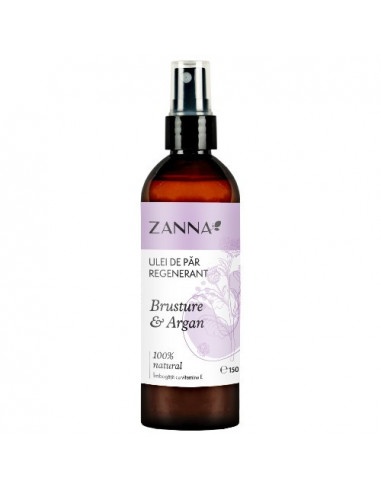 Ulei de par regenerant cu Brusture si Argan, 150 ml, Zanna