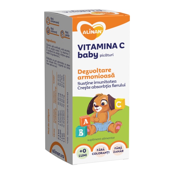 Vitamina C solutie, Alinan, 20ml, Fiterman