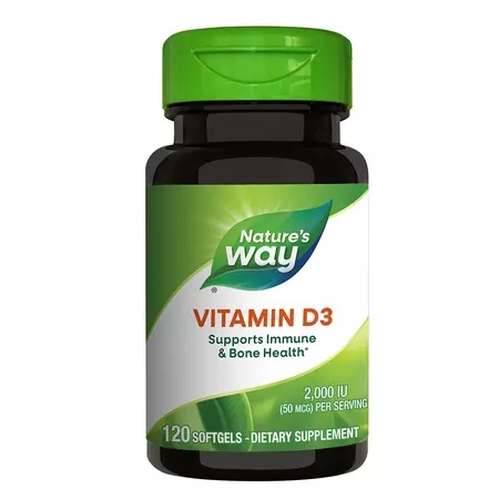 Vitamina D3 Nature's Way, 2000 UI, 120 capsule, Secom