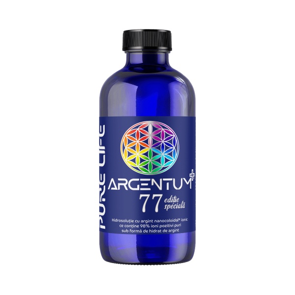 Argint nanocoloidal Argentum+ 77, 240 ml, Pure Life