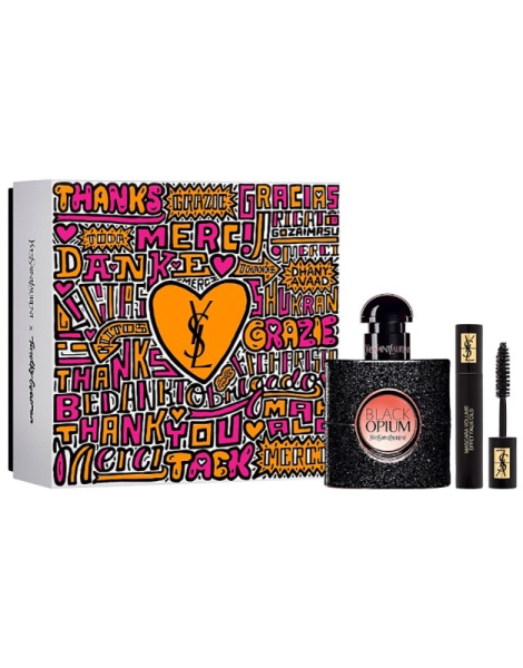 Black Opium Set Cadou – Eau de Parfum 30 ml + Mascara Volume Effet Faux Cils 2 ml, Yves Saint Laurent