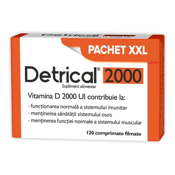 Detrical Vitamina D3 2000 UI, 120 comprimate, Zdrovit