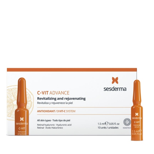 Fiole cu vitamina C Advance, 1.5ml, 10 fiole, Sesderma