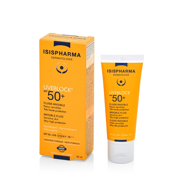 Fluid protectie solara UVEBLOCK SPF 50+, 40ml, Isis Pharma